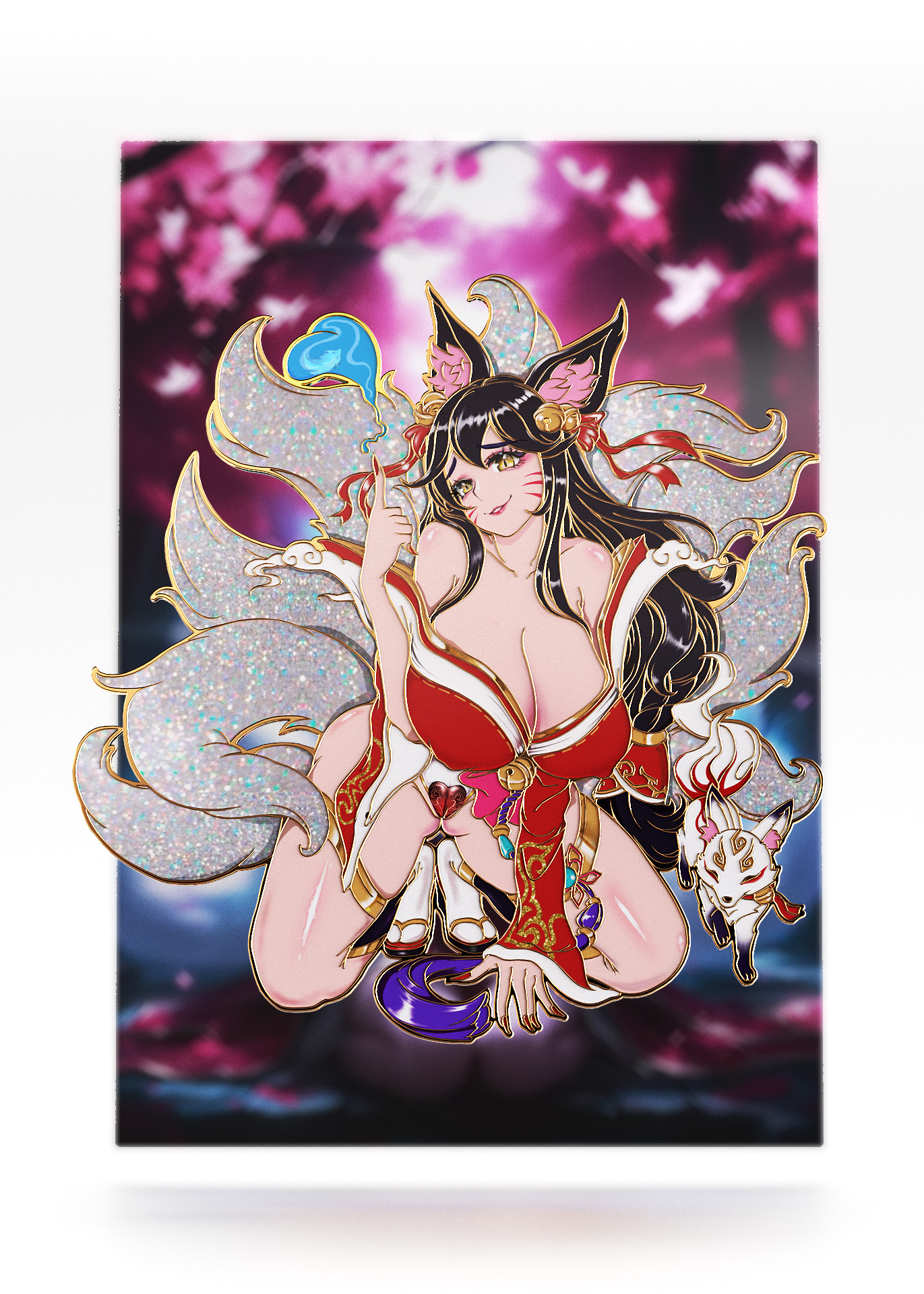 Spirit Blossom Ahri Enamel Pin