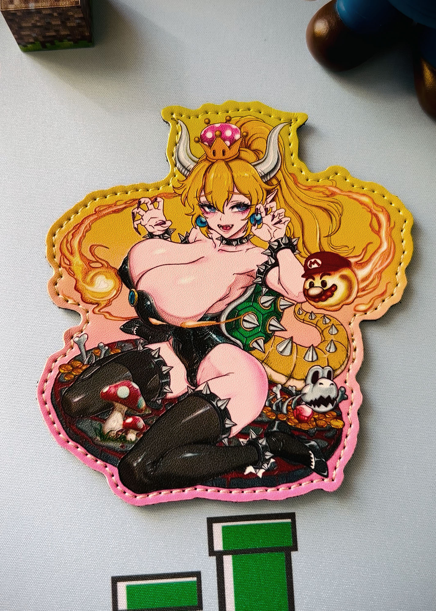Bowsette Leather Patch