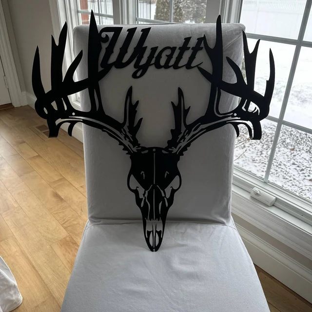 Personalized Metal Deer Skull Rack-The best gift for outdoor lovers