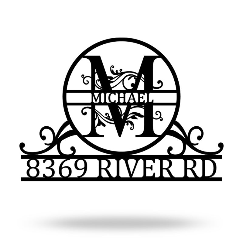 💕Personalized Family Name Monogram Address Metal Sign🎁【Buy 2 Free Shipping】