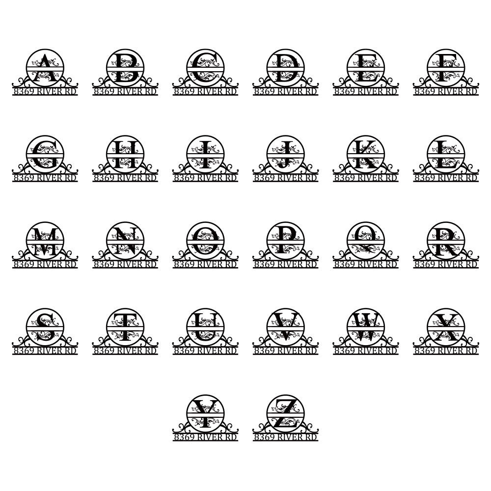 💕Personalized Family Name Monogram Address Metal Sign🎁【Buy 2 Free Shipping】