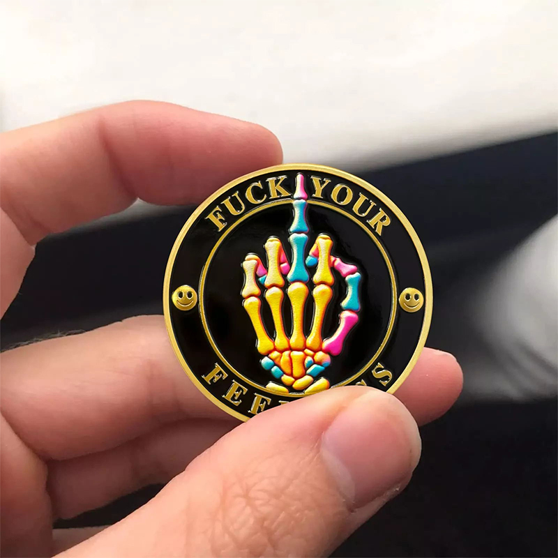 Funny Middle Finger F**k Challenge Coin