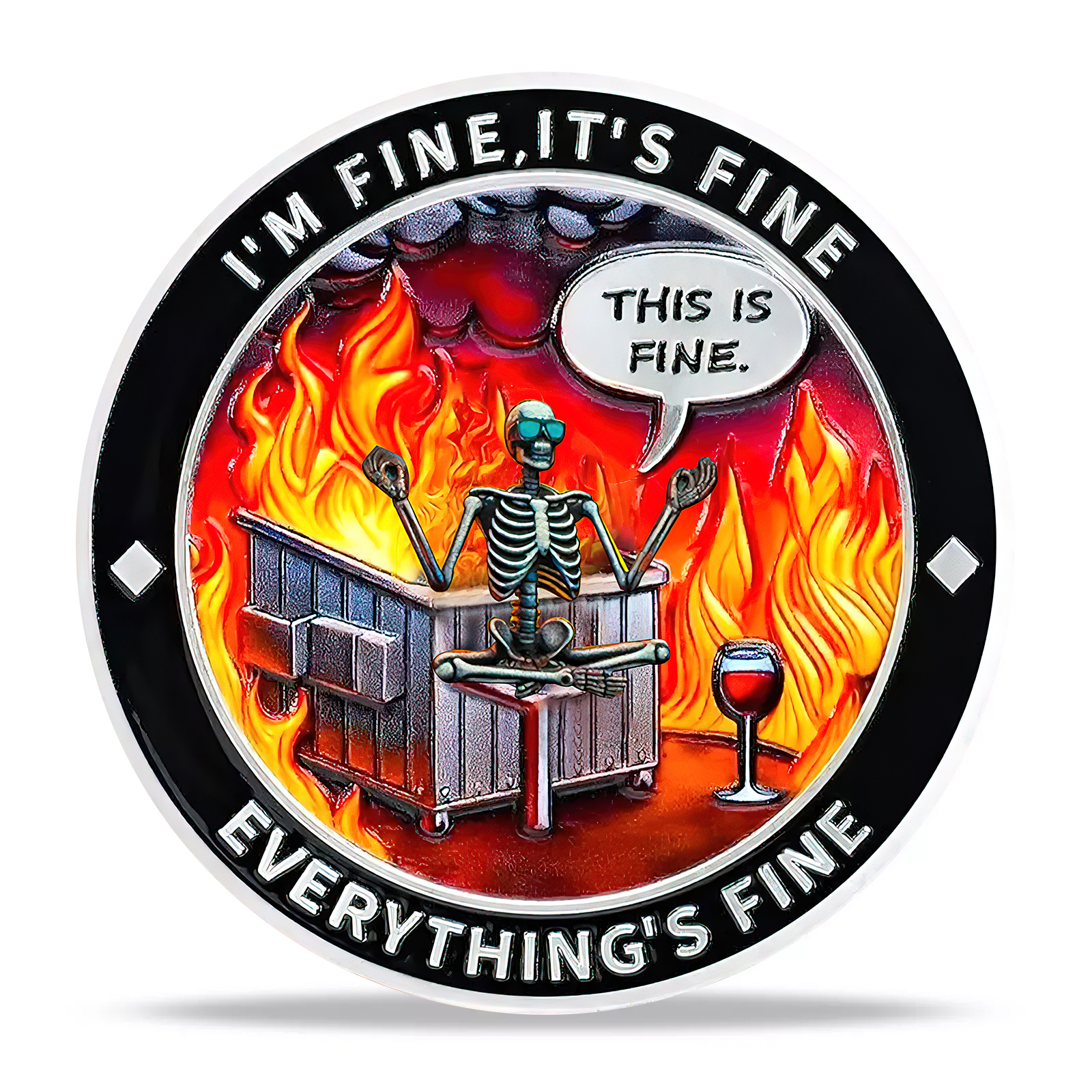 Dumpster Fire Challenge Coin XVIII