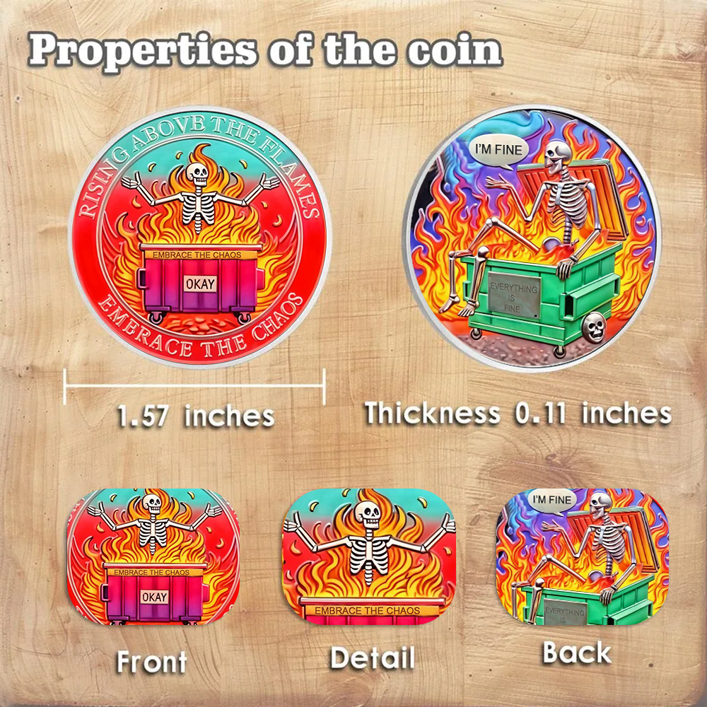 Dumpster Fire Challenge Coin XVII