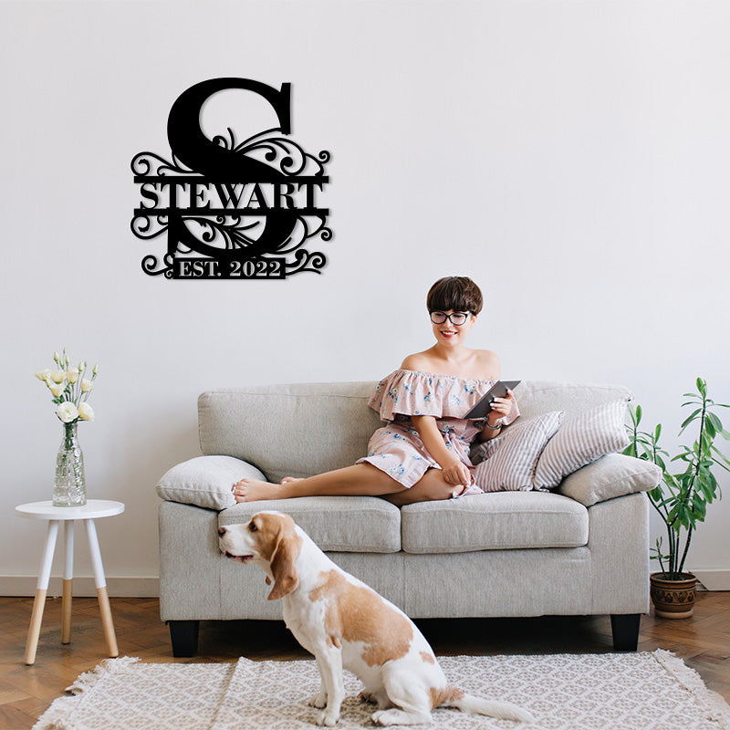 💕Personalized Monogram Metal Sign For Wedding Gift🎁【Buy 2 Free Shipping】