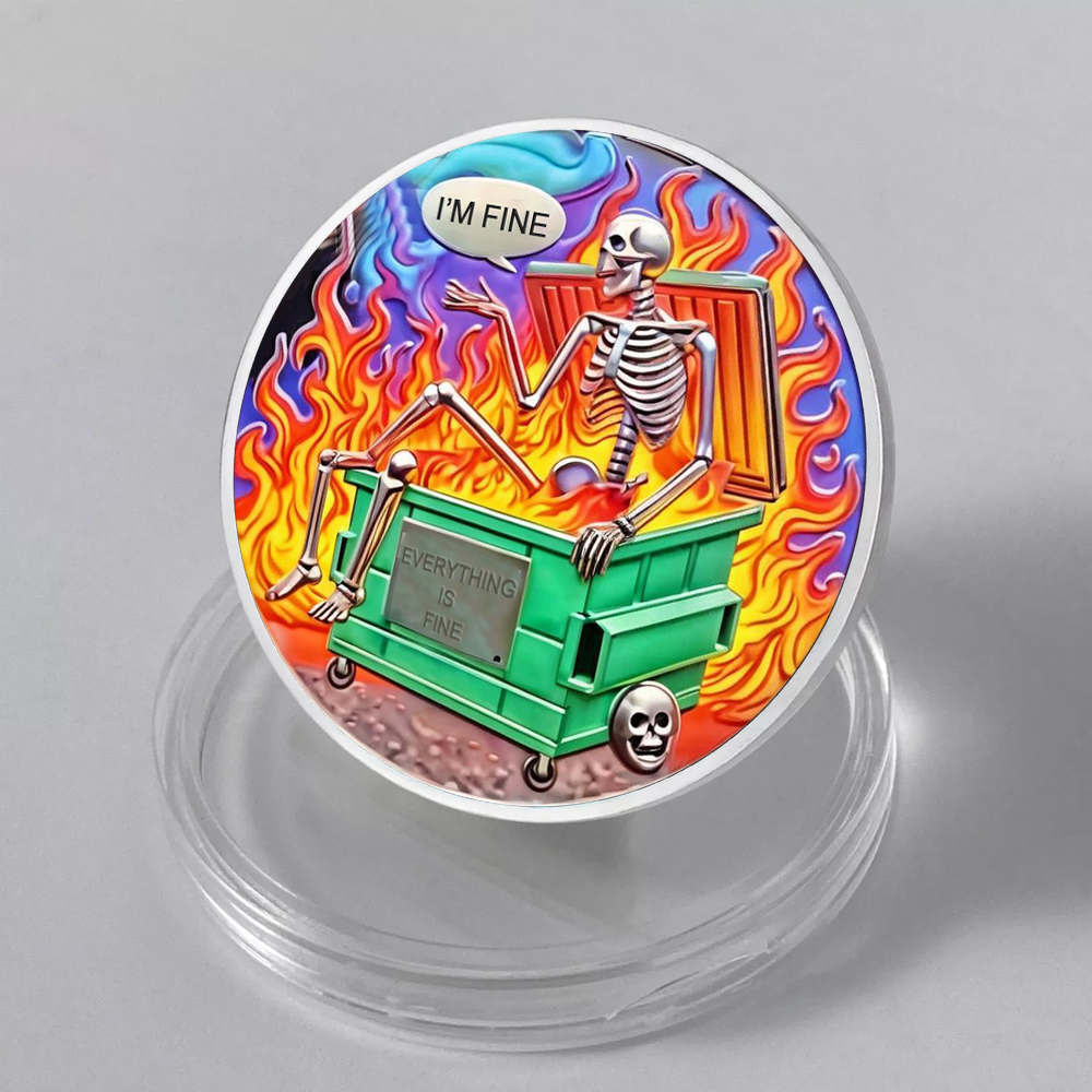 Dumpster Fire Challenge Coin XVII