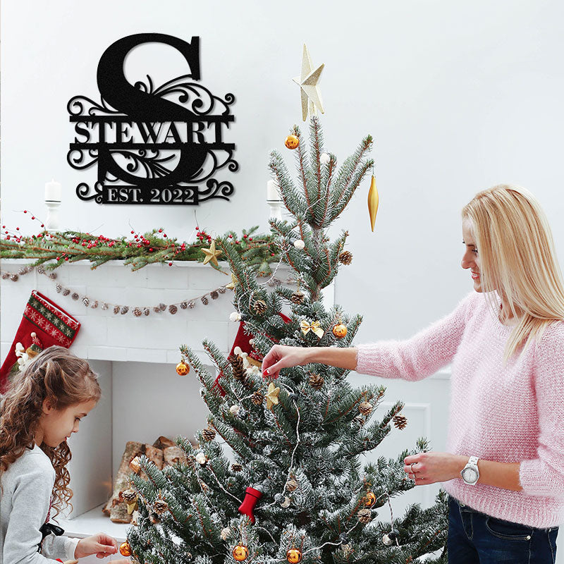 💕Personalized Monogram Metal Sign For Wedding Gift🎁【Buy 2 Free Shipping】