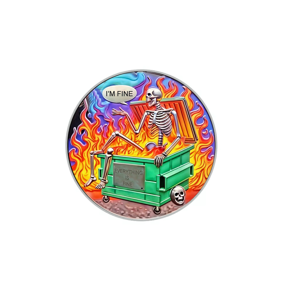 Dumpster Fire Challenge Coin XVII