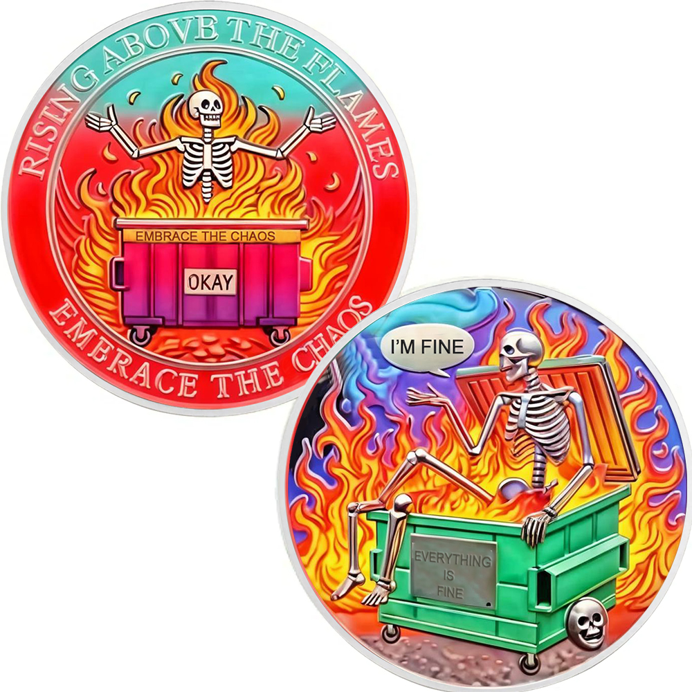 Dumpster Fire Challenge Coin XVII