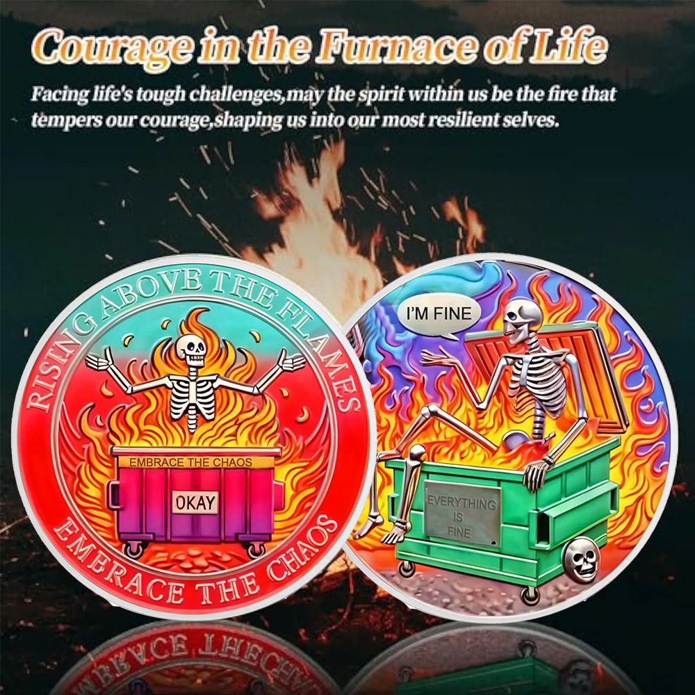 Dumpster Fire Challenge Coin XVII