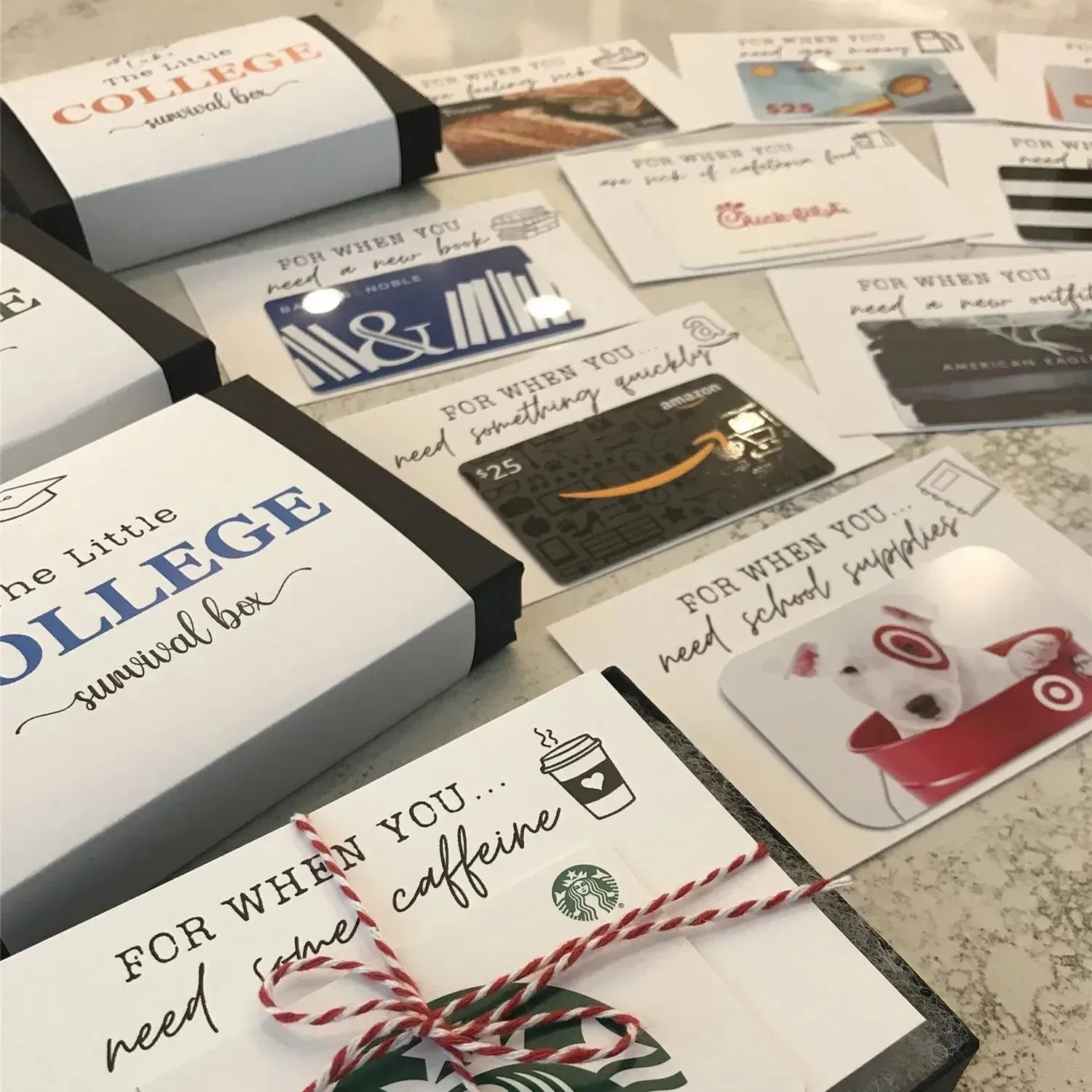 College Gift Card Care Package
