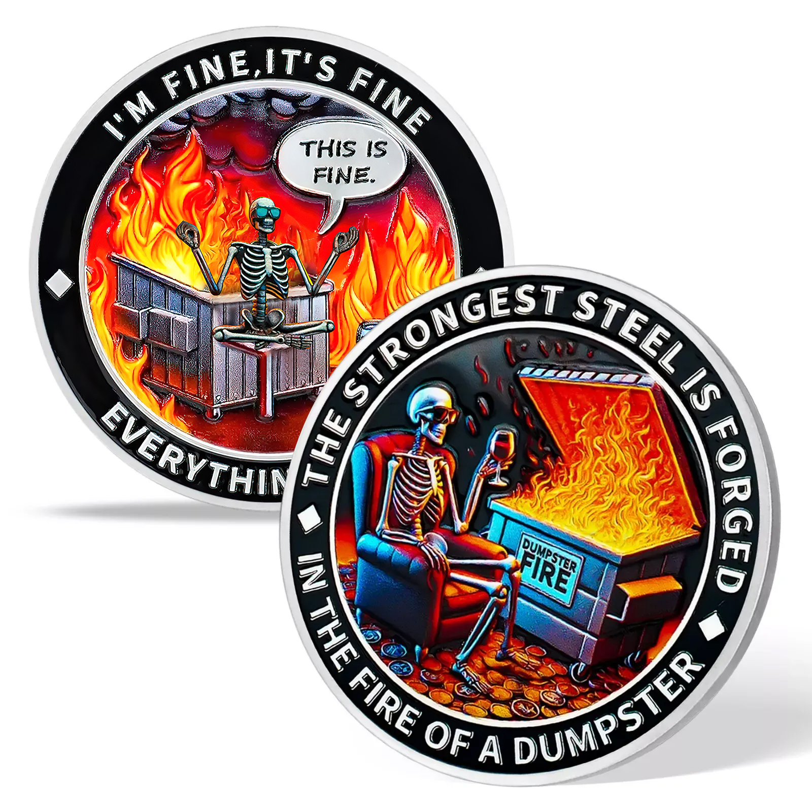 Dumpster Fire Challenge Coin XVIII