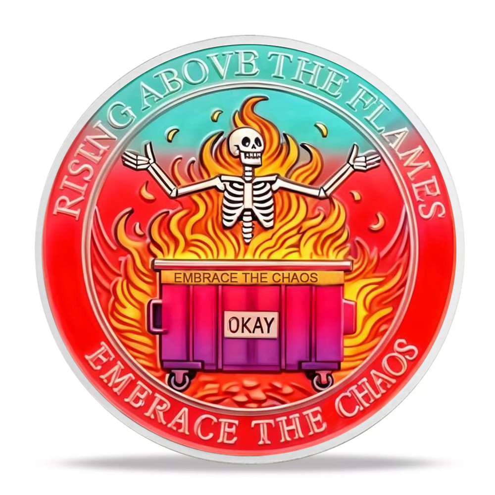 Dumpster Fire Challenge Coin XVII