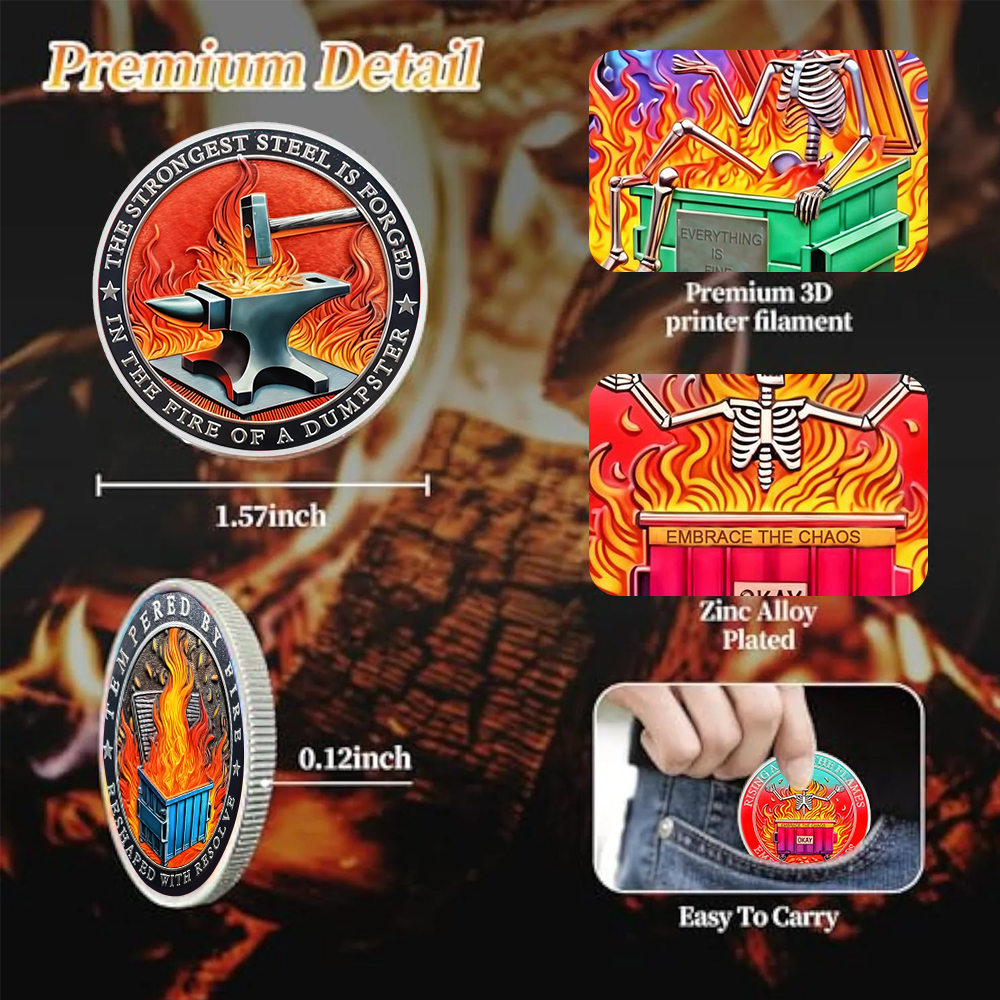 Dumpster Fire Challenge Coin XIX