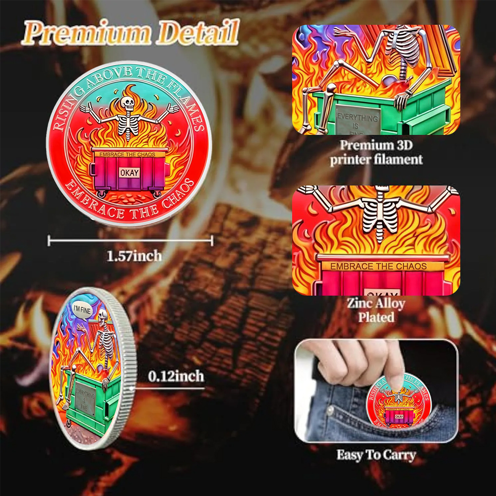 Dumpster Fire Challenge Coin XVII