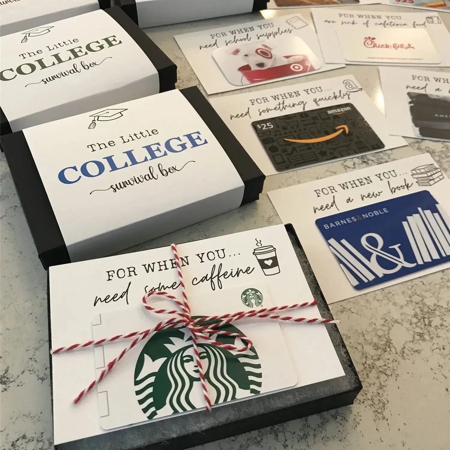 College Gift Card Care Package