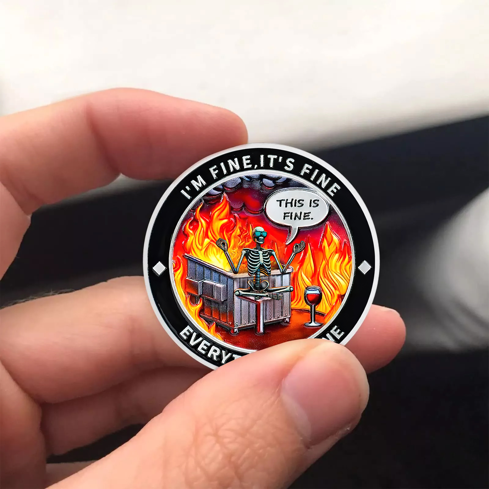 Dumpster Fire Challenge Coin XVIII