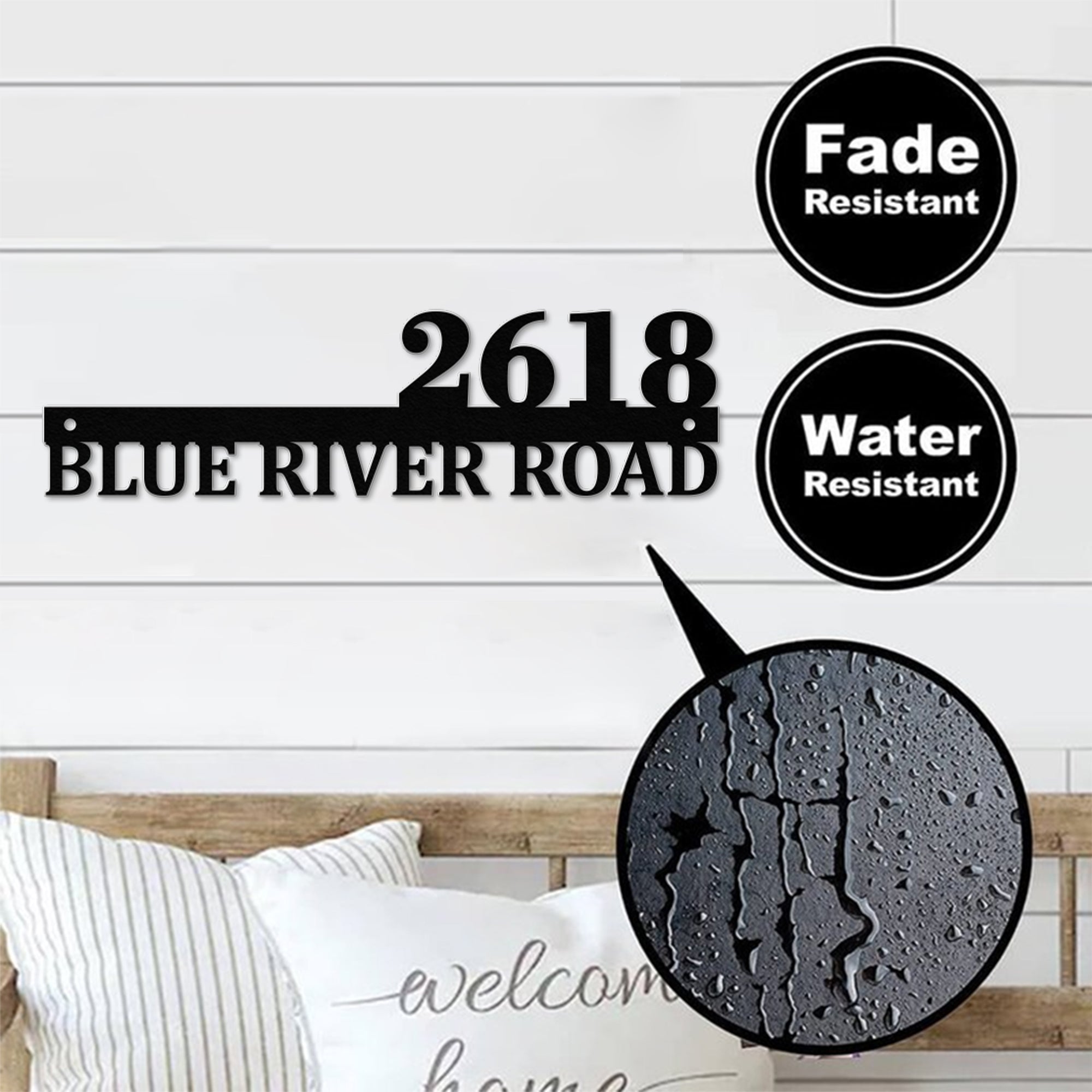 💕Personalized Address Metal Sign House Numbers for Home & Garden🎁【Buy 2 Free Shipping】