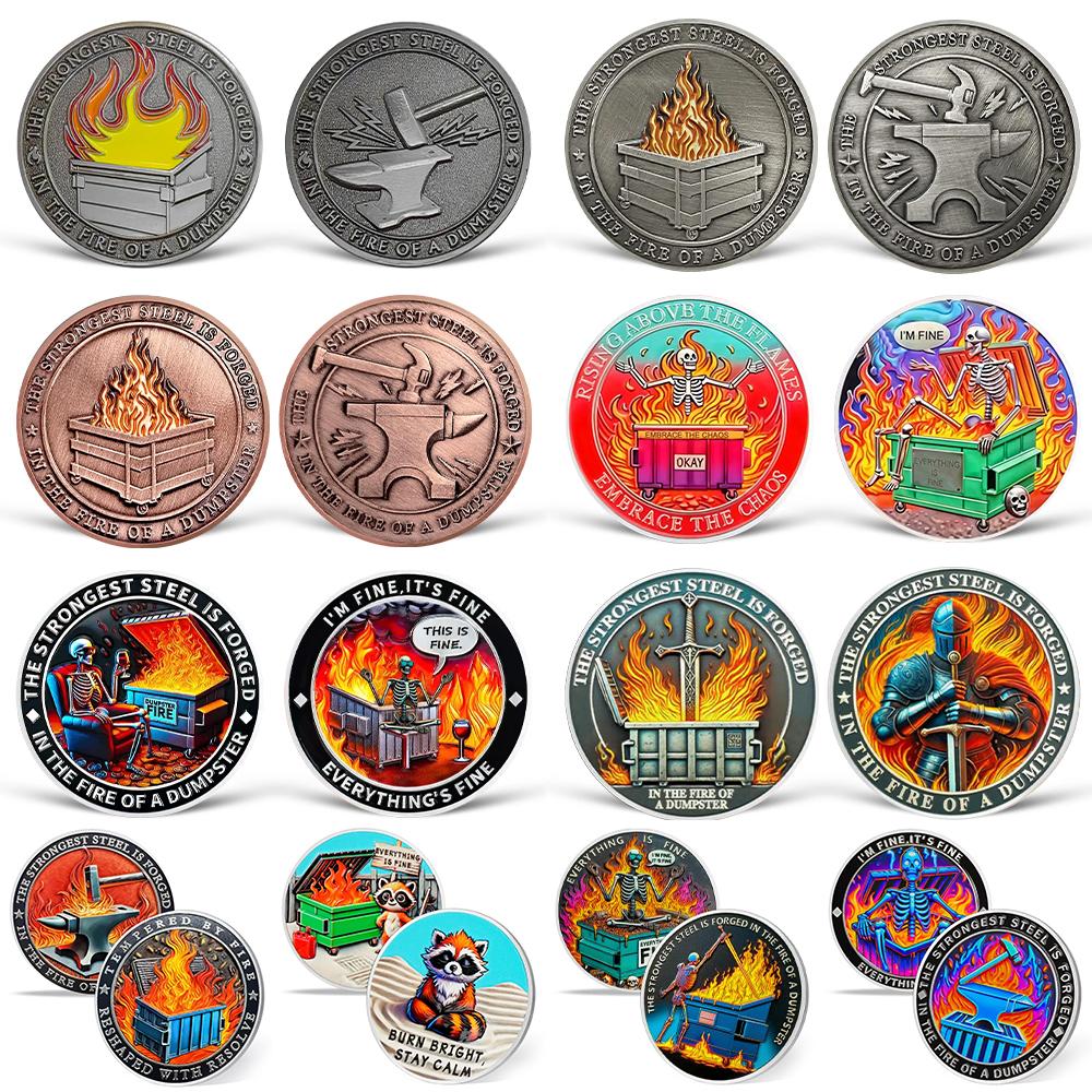 10 PCS Dumpster Fire Challenge Coin