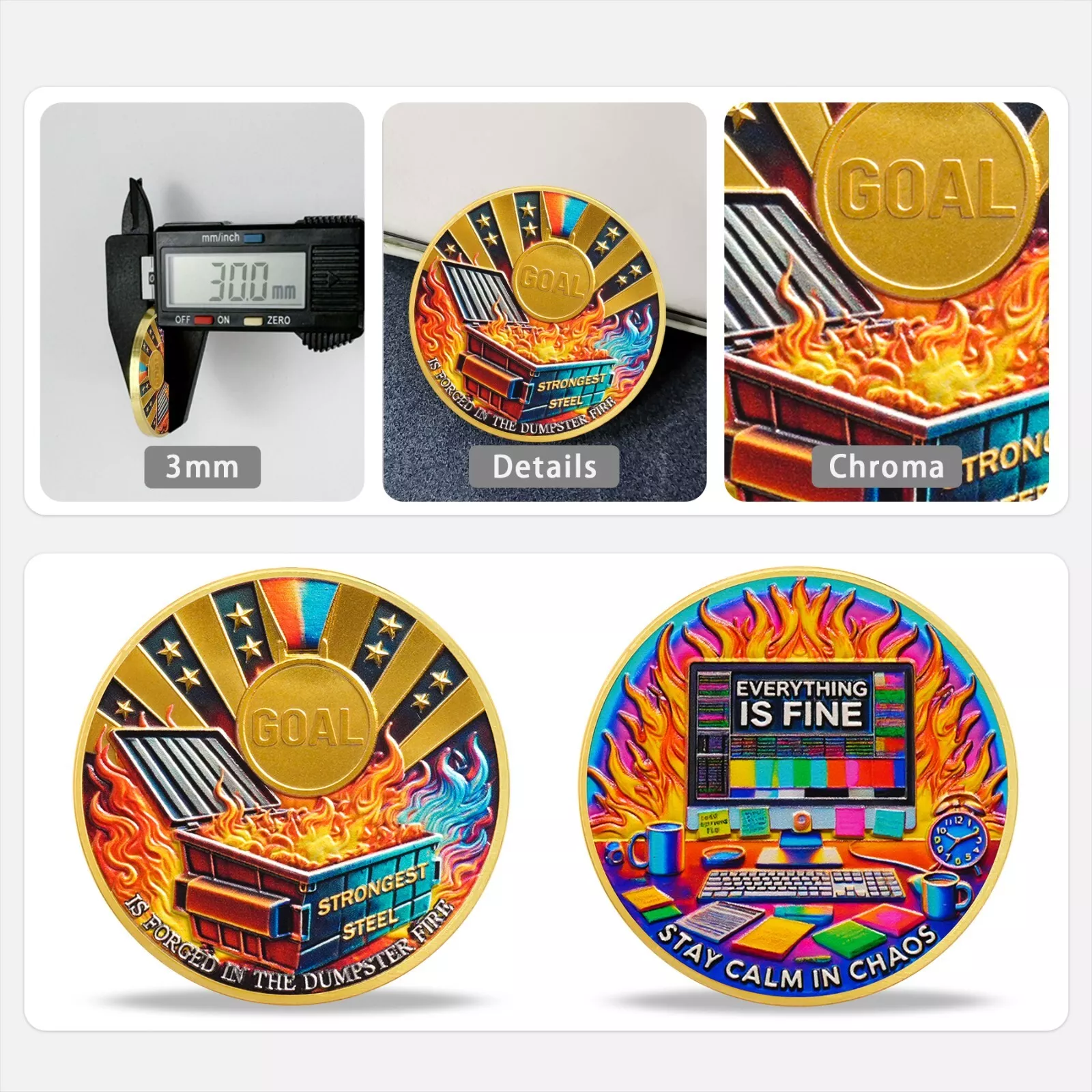 Dumpster Fire Challenge Coin XV