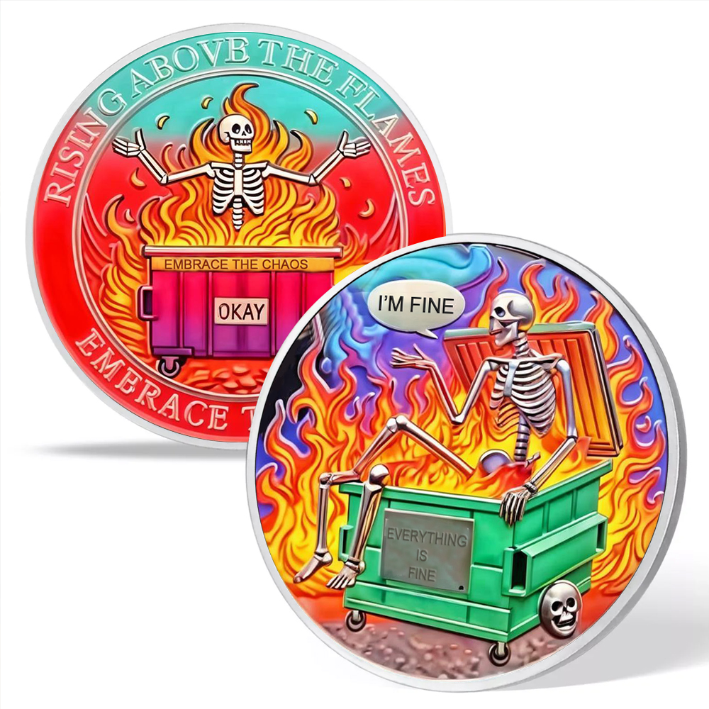 Dumpster Fire Challenge Coin XVII