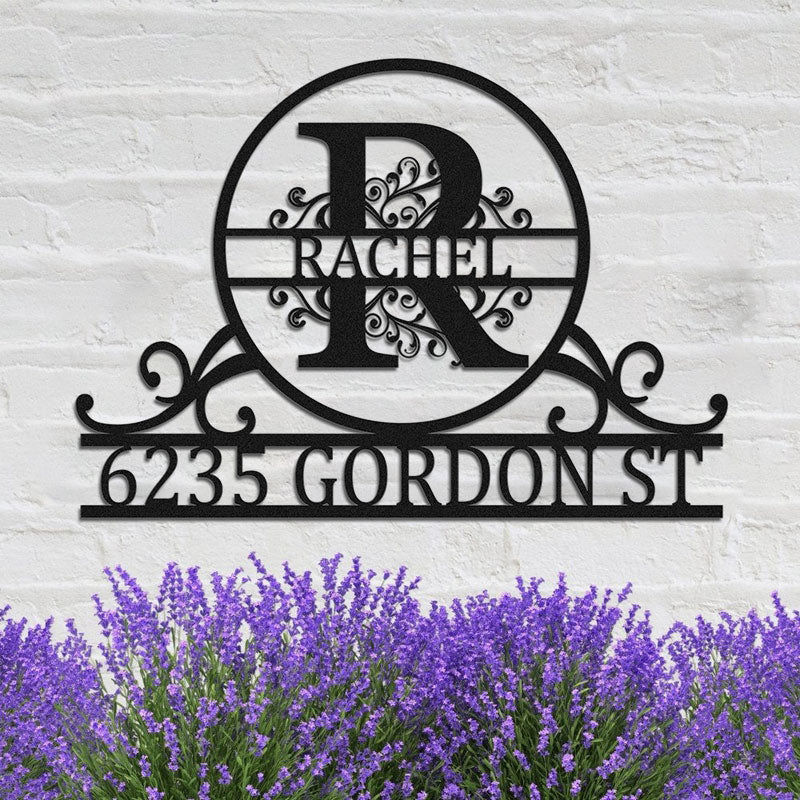 💕Personalized Monogram Metal Address Sign House Numbers🎁【Buy 2 Free Shipping】