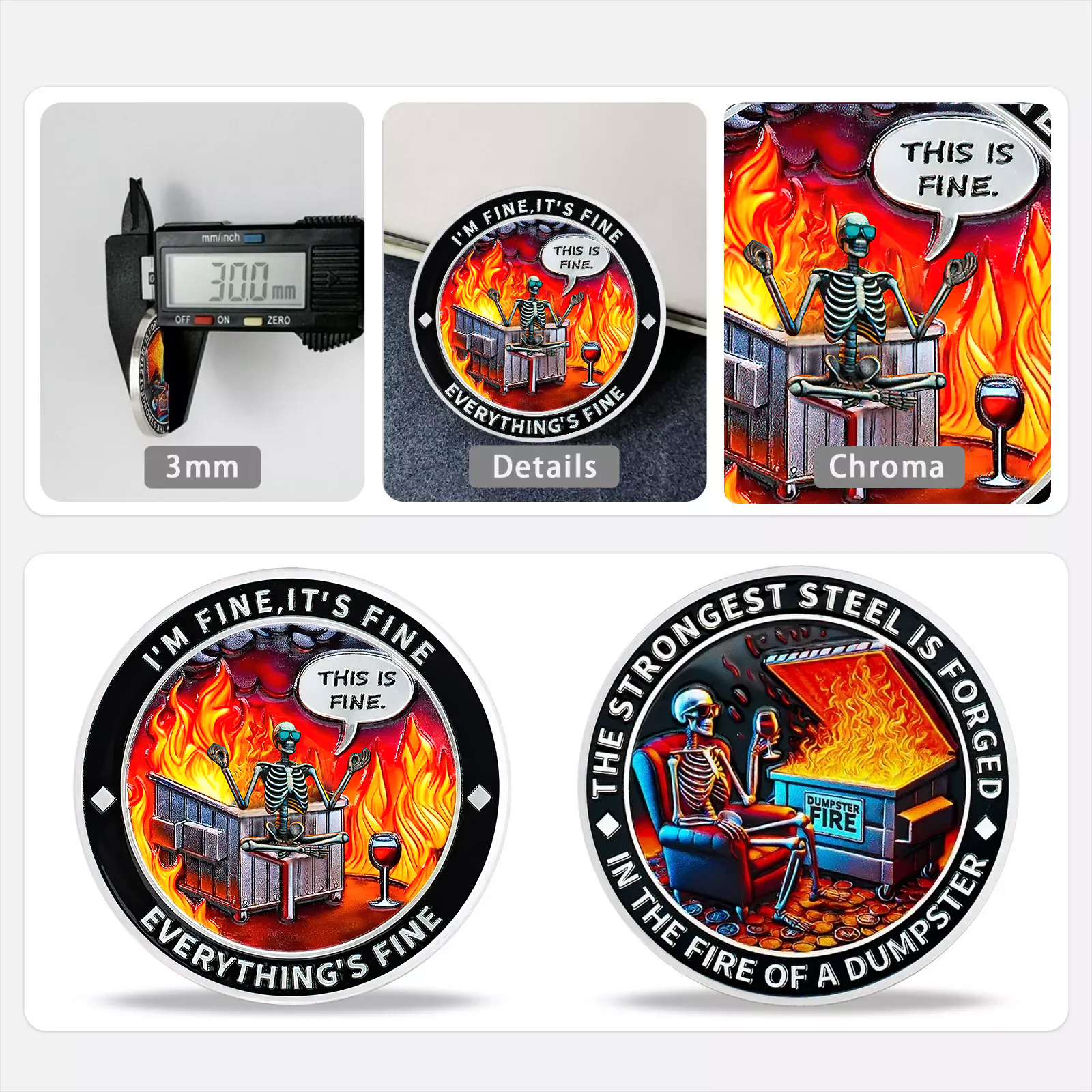 Dumpster Fire Challenge Coin XVIII