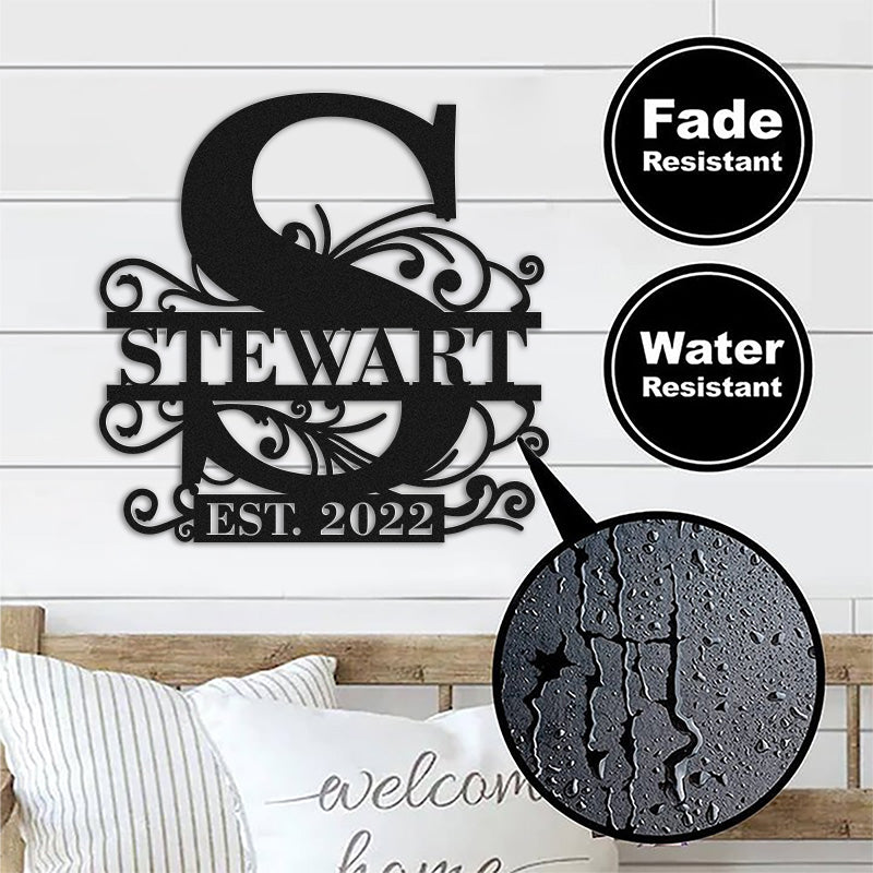 💕Personalized Monogram Metal Sign For Wedding Gift🎁【Buy 2 Free Shipping】