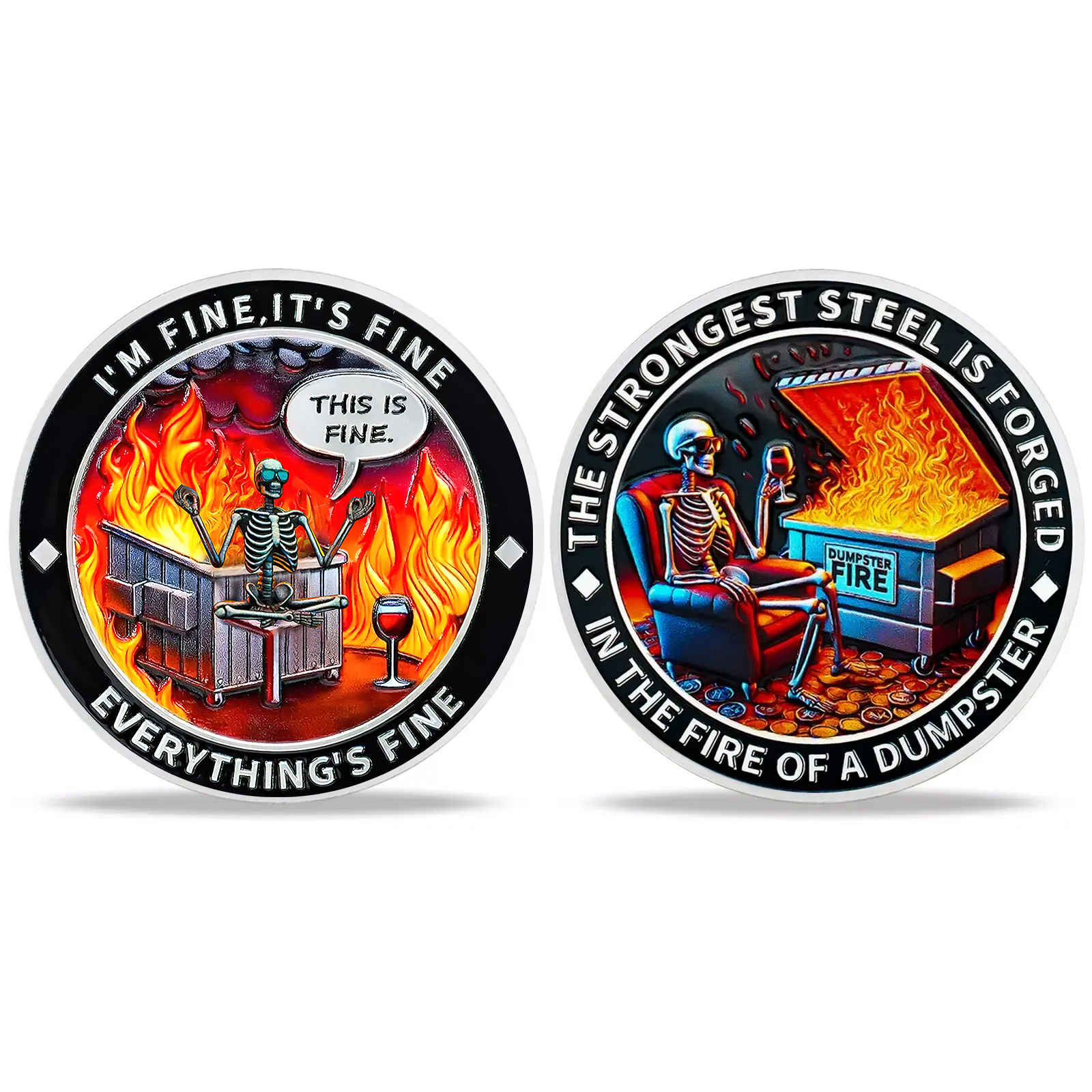 Dumpster Fire Challenge Coin XVIII