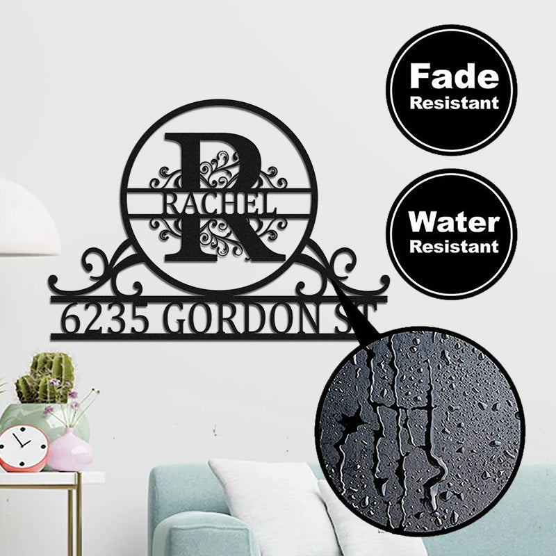 💕Personalized Monogram Metal Address Sign House Numbers🎁【Buy 2 Free Shipping】