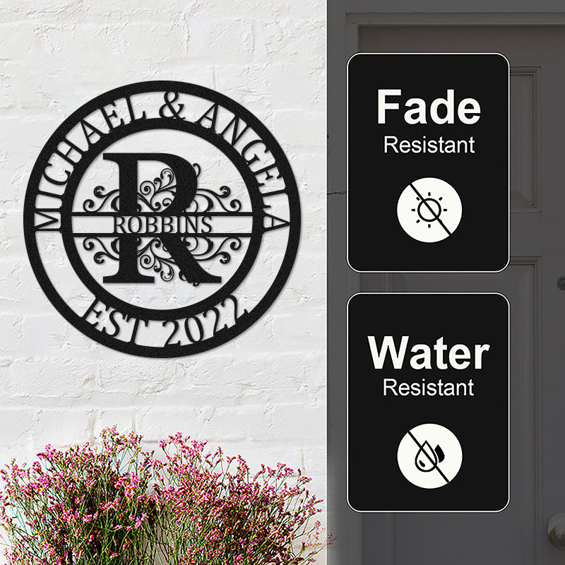 💕Personalized Monogram Name Metal Sign for Yard Decor🎁【Buy 2 Free Shipping】