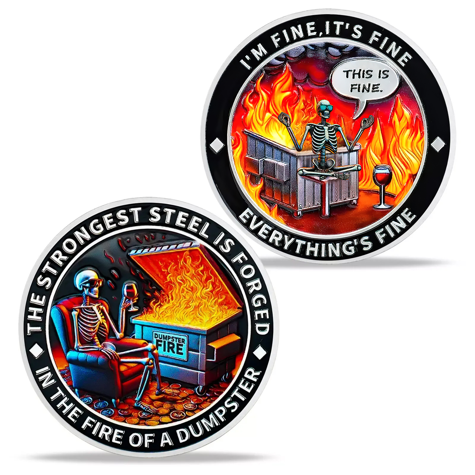 Dumpster Fire Challenge Coin XVIII