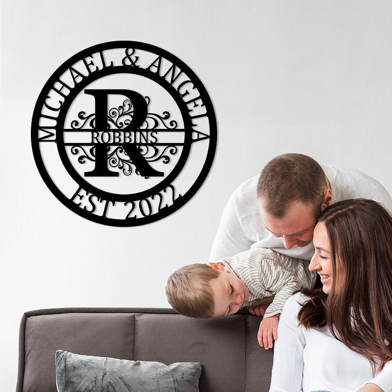 💕Personalized Monogram Name Metal Sign for Yard Decor🎁【Buy 2 Free Shipping】