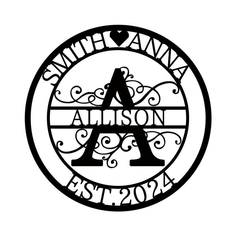 💕Personalized Monogram Name Metal Sign for Yard Decor🎁【Buy 2 Free Shipping】