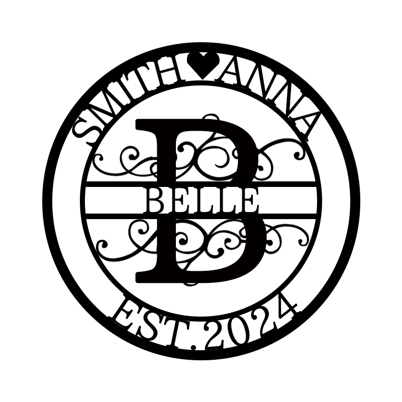 💕Personalized Monogram Name Metal Sign for Yard Decor🎁【Buy 2 Free Shipping】