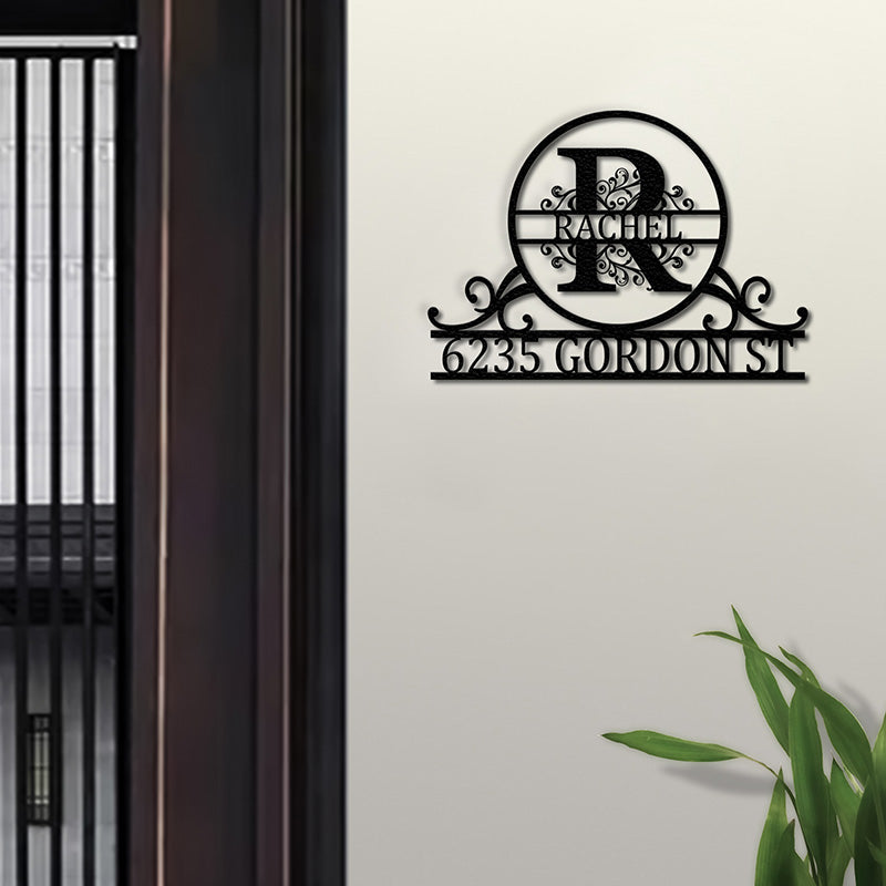 💕Personalized Monogram Metal Address Sign House Numbers🎁【Buy 2 Free Shipping】