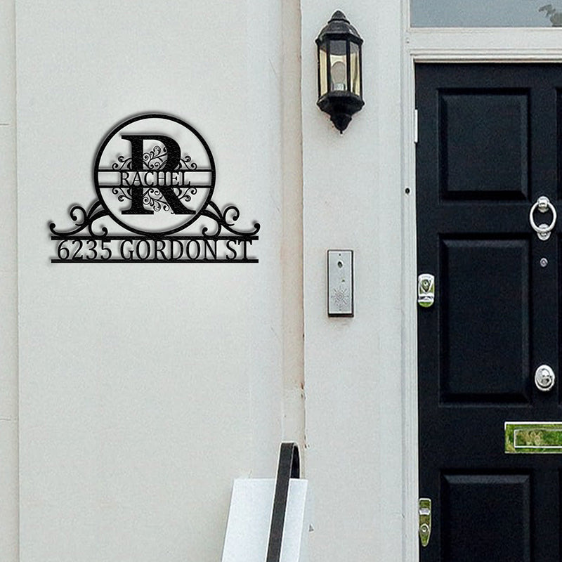 💕Personalized Monogram Metal Address Sign House Numbers🎁【Buy 2 Free Shipping】