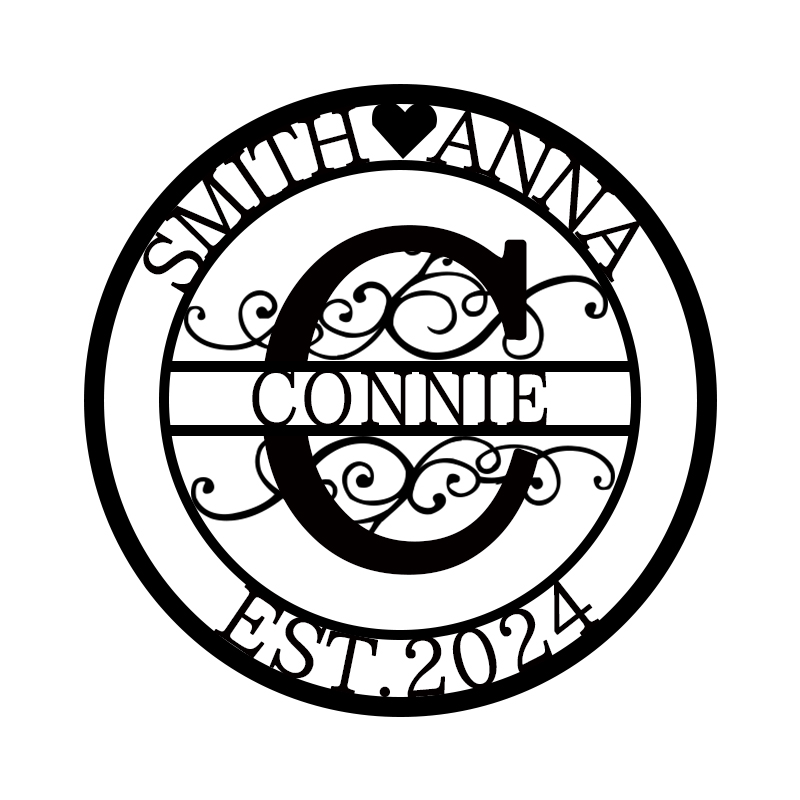 💕Personalized Monogram Name Metal Sign for Yard Decor🎁【Buy 2 Free Shipping】