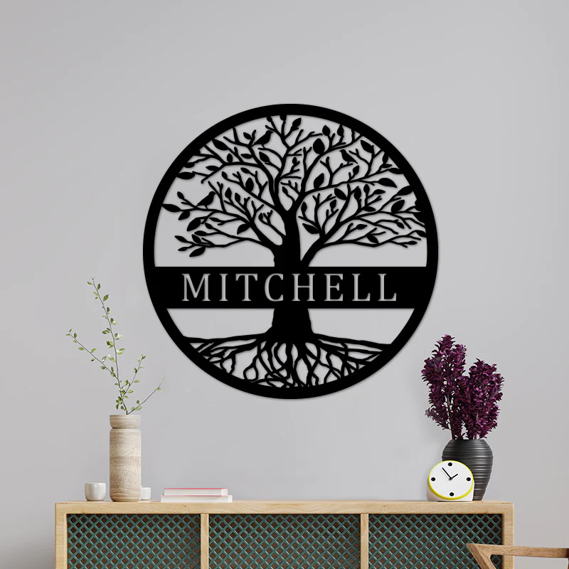 💕Custom Name Elaborate Tree Of Life Metal Sign 🎁【Buy 2 Free Shipping】 $34.95 USD