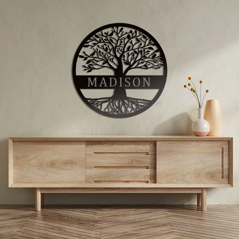 💕Custom Name Elaborate Tree Of Life Metal Sign 🎁【Buy 2 Free Shipping】 $34.95 USD