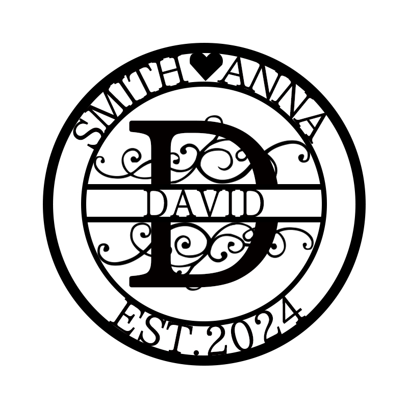 💕Personalized Monogram Name Metal Sign for Yard Decor🎁【Buy 2 Free Shipping】