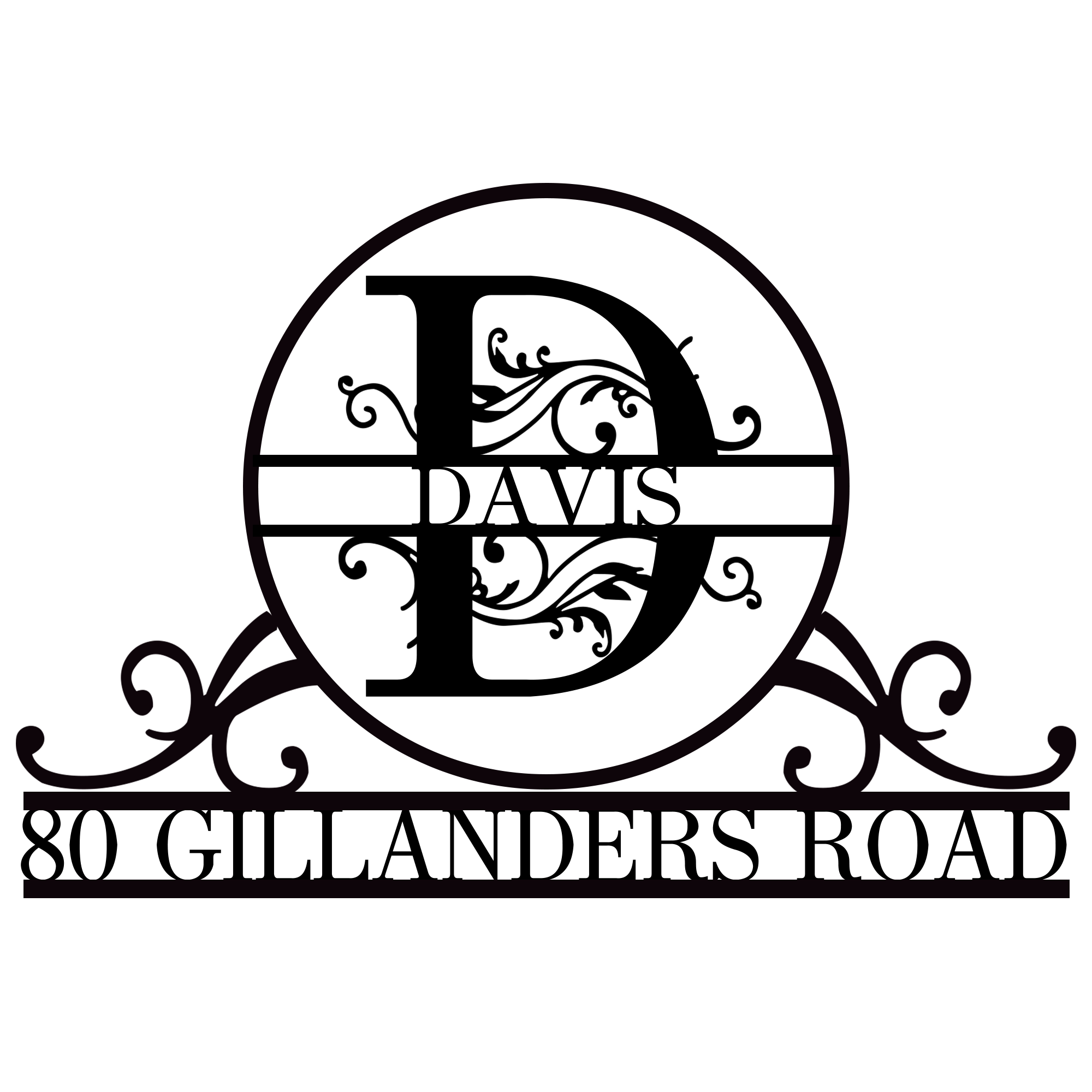 💕Personalized Family Name Monogram Address Metal Sign🎁【Buy 2 Free Shipping】