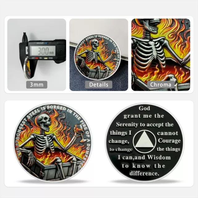 Skeleton Dumpster Fire Challenge Coin Ⅸ