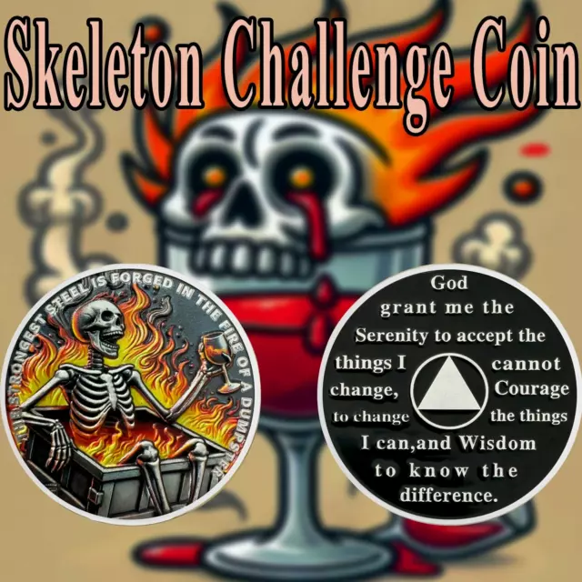 Skeleton Dumpster Fire Challenge Coin Ⅸ