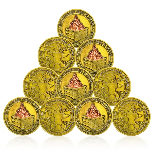 Dumpster Fire Challenge Coins(Golden)