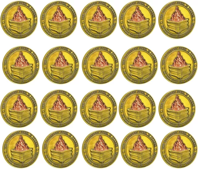 Dumpster Fire Challenge Coins(Golden)