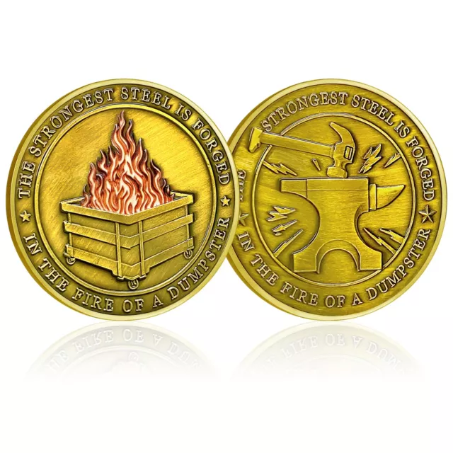 Dumpster Fire Challenge Coins(Golden)