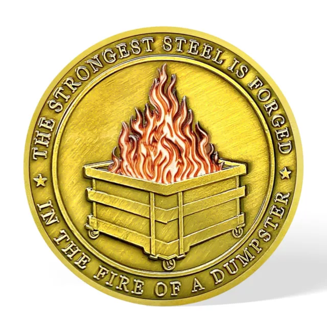 Dumpster Fire Challenge Coins(Golden)