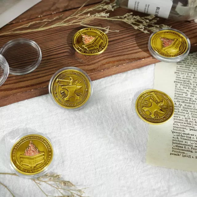 Dumpster Fire Challenge Coins(Golden)