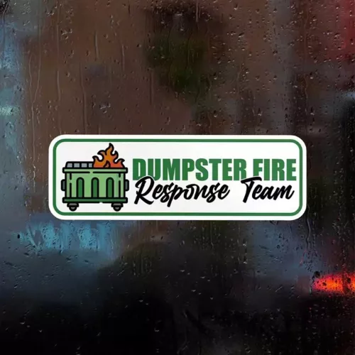 Dumpster Fire Sticker